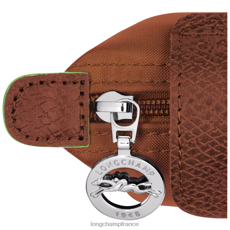 Cognac femmes porte-monnaie vert le pliage maroquinerie Longchamp Z6ZTP508