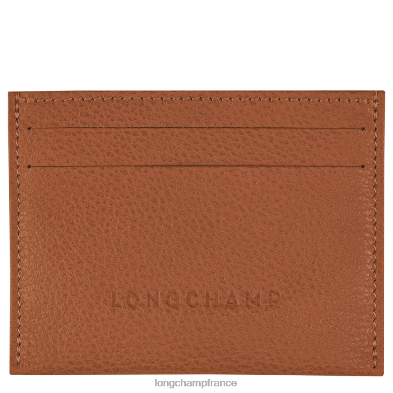 caramel femmes porte-carte le foulonne maroquinerie Longchamp Z6ZTP645