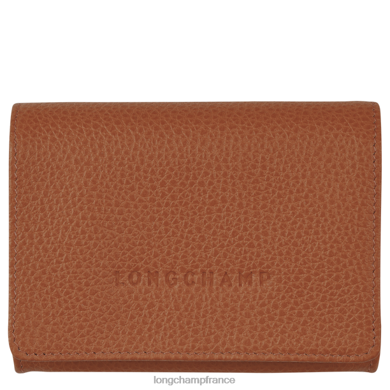 caramel femmes porte-monnaie le foulonne maroquinerie Longchamp Z6ZTP522