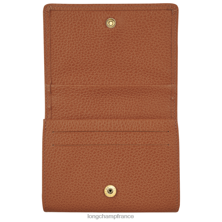 caramel femmes porte-monnaie le foulonne maroquinerie Longchamp Z6ZTP522