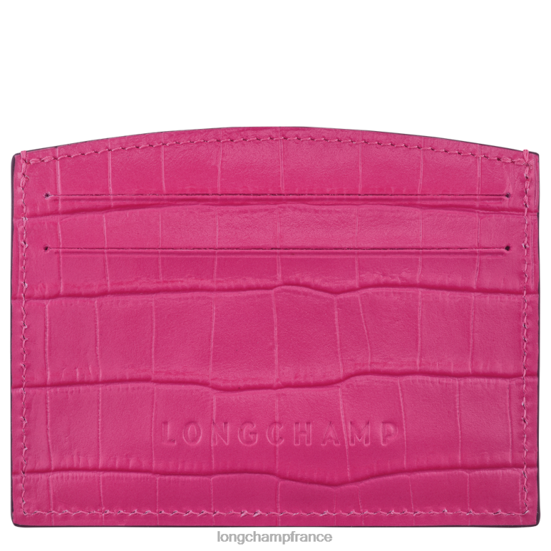 fuchsia femmes porte-cartes roseau maroquinerie Longchamp Z6ZTP642