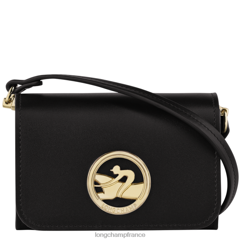 noir femmes porte-monnaie box-trot avec bandoulière maroquinerie Longchamp Z6ZTP516