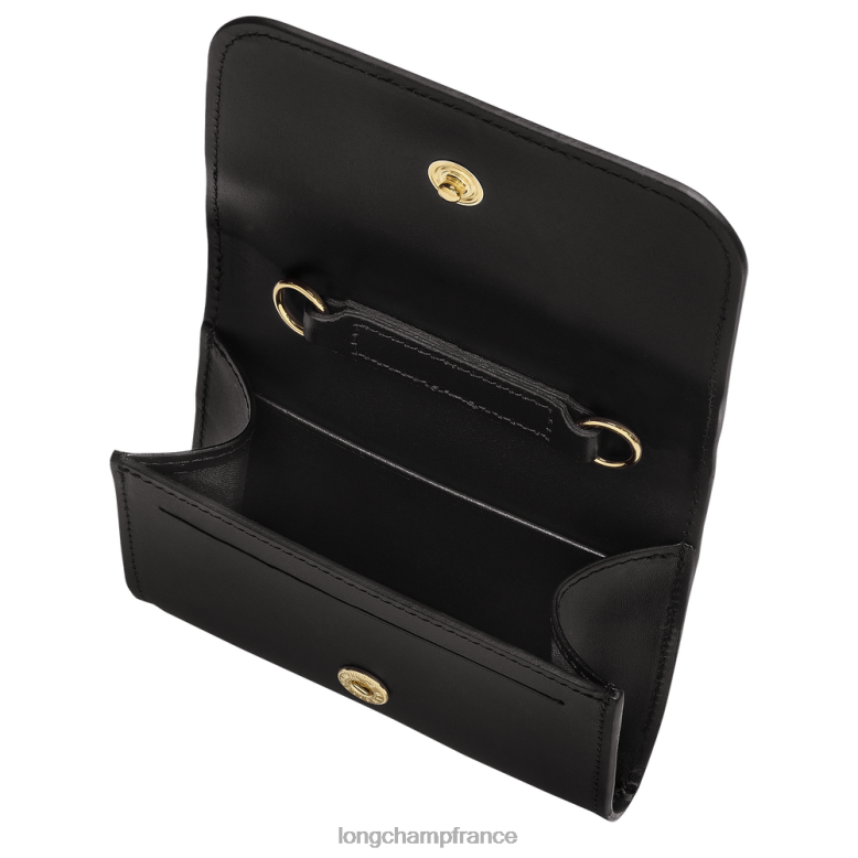 noir femmes porte-monnaie box-trot avec bandoulière maroquinerie Longchamp Z6ZTP516