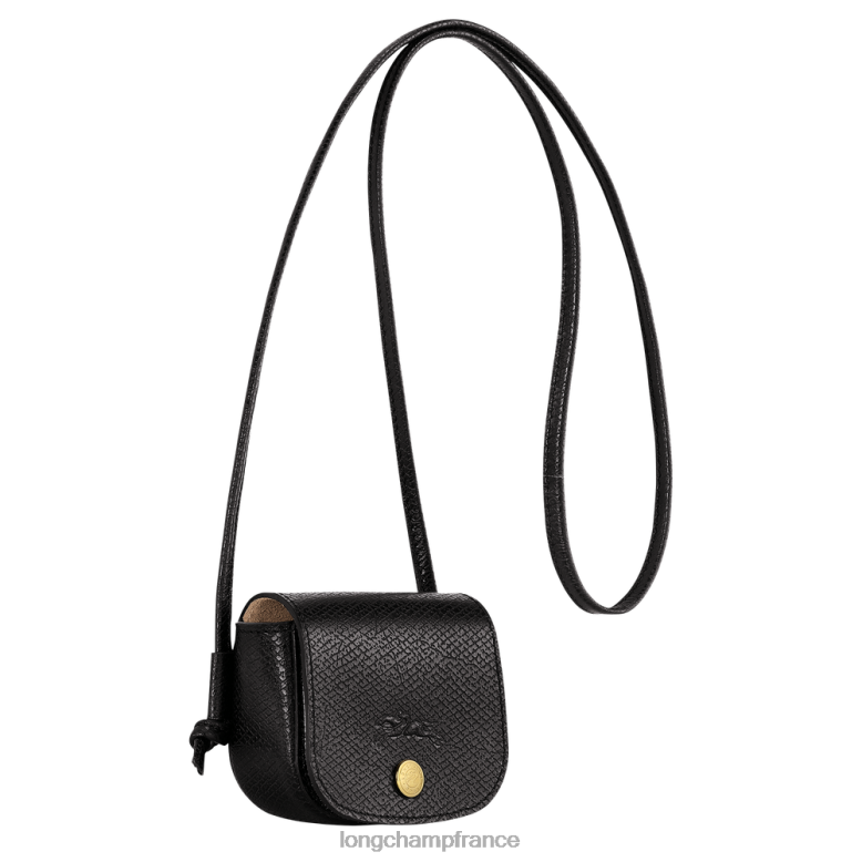 noir femmes porte-monnaie épure avec lacet en cuir maroquinerie Longchamp Z6ZTP531