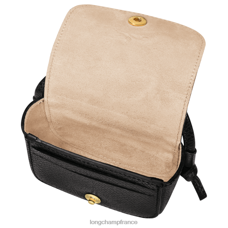 noir femmes porte-monnaie épure avec lacet en cuir maroquinerie Longchamp Z6ZTP531