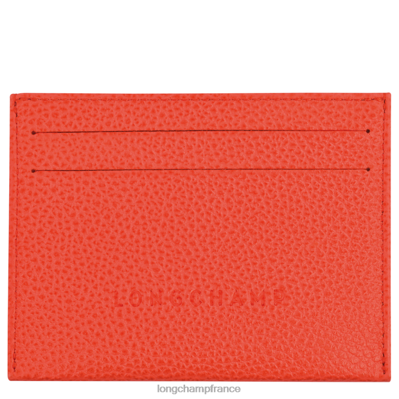 orange femmes porte-carte le foulonne maroquinerie Longchamp Z6ZTP644