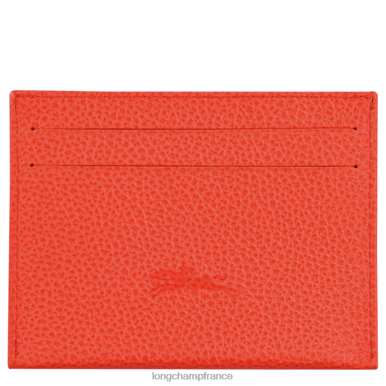 orange femmes porte-carte le foulonne maroquinerie Longchamp Z6ZTP644