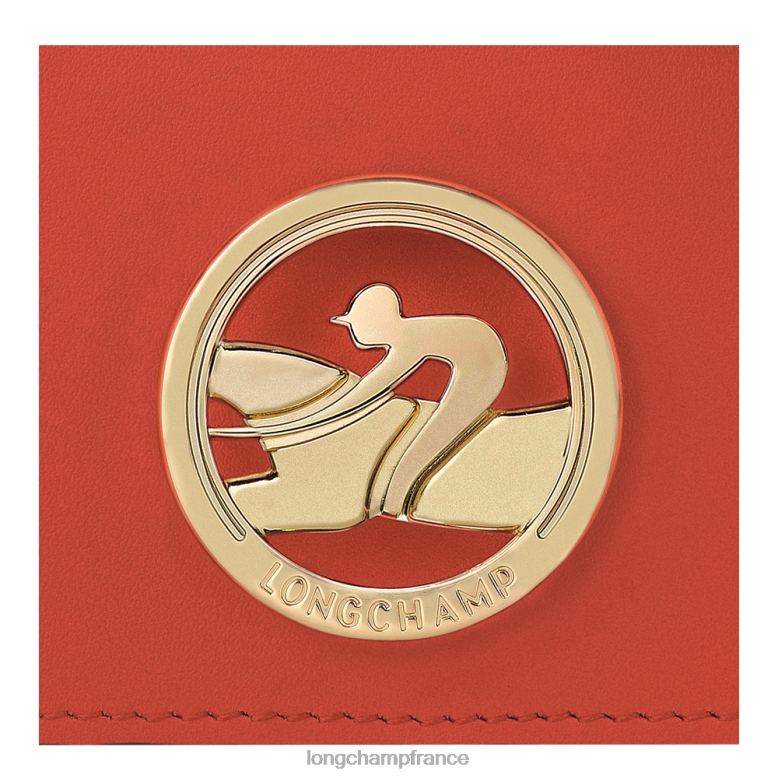 orange femmes porte-monnaie box-trot avec bandoulière maroquinerie Longchamp Z6ZTP517