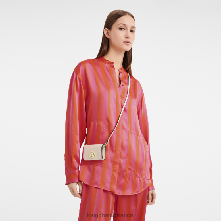 rose pâle femmes porte-monnaie box-trot avec bandoulière maroquinerie Longchamp Z6ZTP519