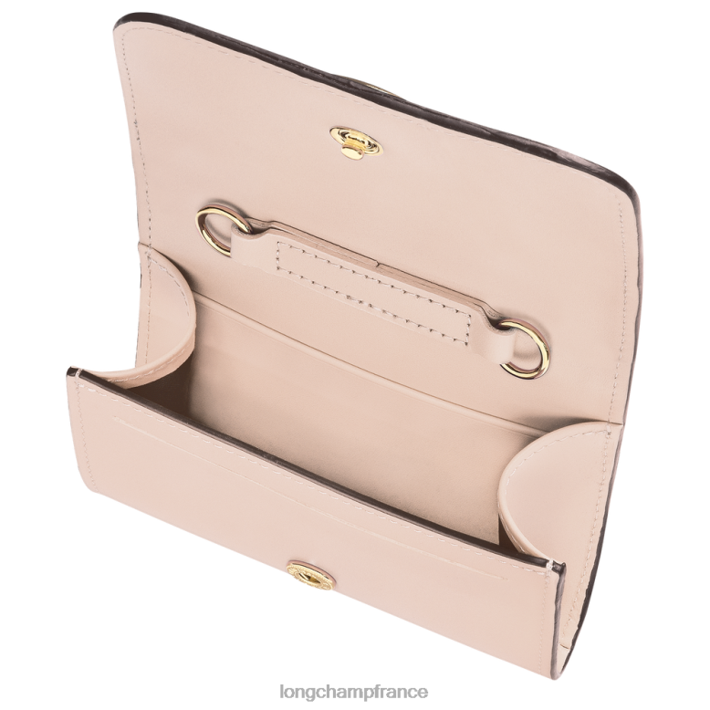 rose pâle femmes porte-monnaie box-trot avec bandoulière maroquinerie Longchamp Z6ZTP519