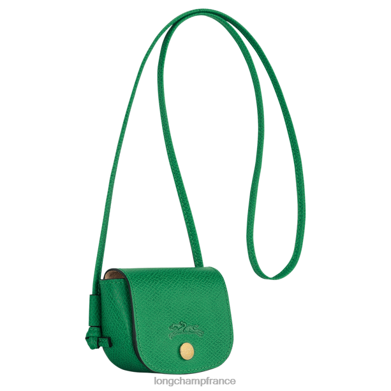 vert femmes porte-monnaie épure avec lacet en cuir maroquinerie Longchamp Z6ZTP534