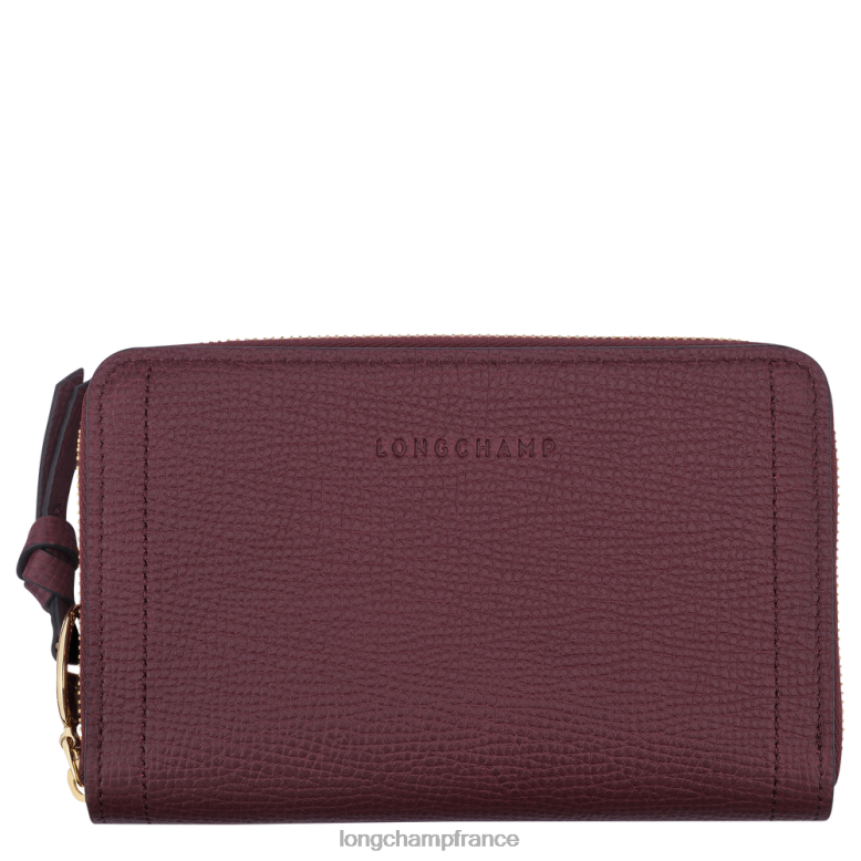 Bourgogne femmes portefeuille de boîte aux lettres maroquinerie Longchamp Z6ZTP614