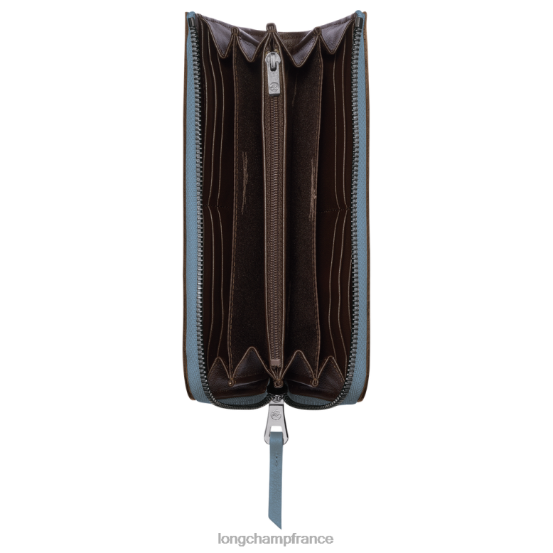 ardoise femmes Portefeuille 3D avec zip autour maroquinerie Longchamp Z6ZTP622