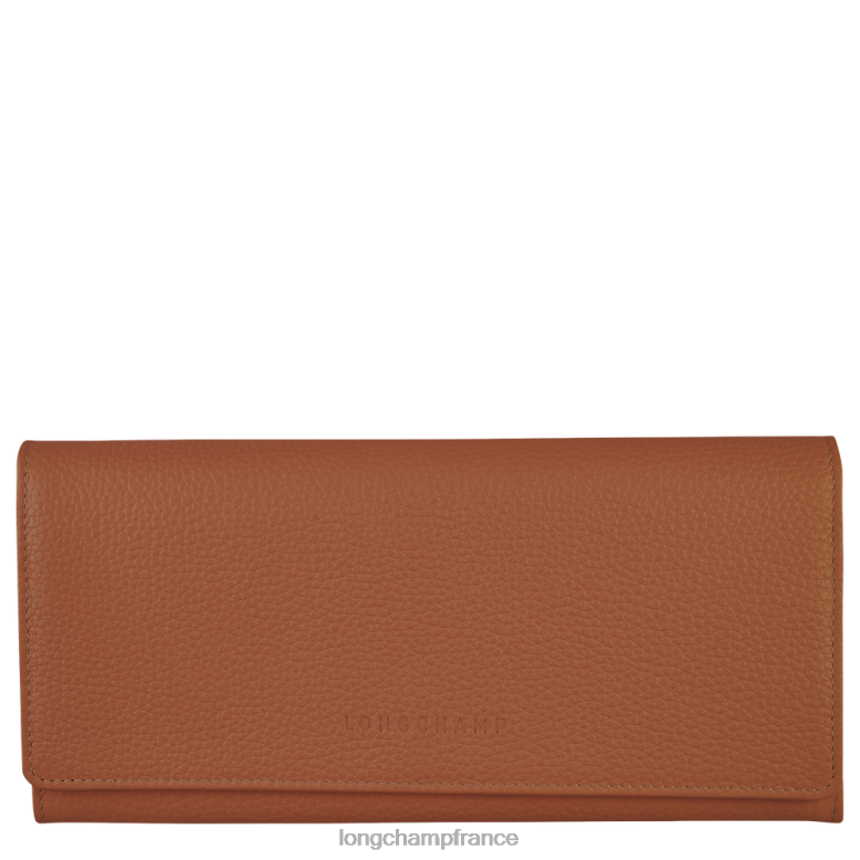 caramel femmes portefeuille continental le foulonne maroquinerie Longchamp Z6ZTP604