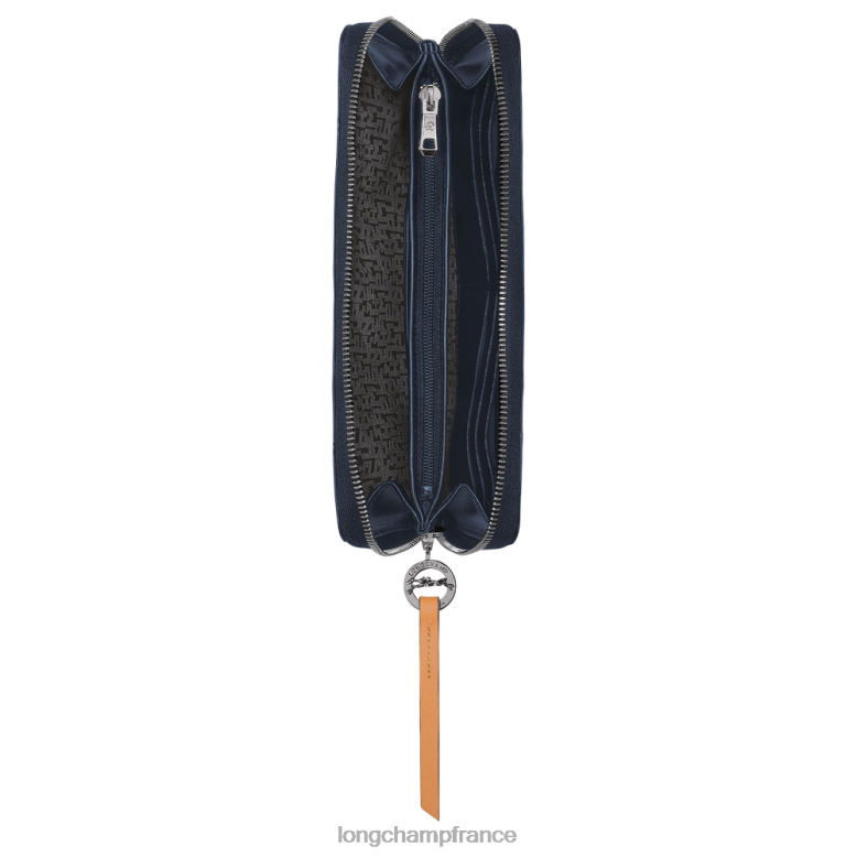 marine femmes le pliage city portefeuille avec zip autour maroquinerie Longchamp Z6ZTP552