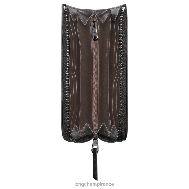 noir femmes Portefeuille 3D avec zip autour maroquinerie Longchamp Z6ZTP620