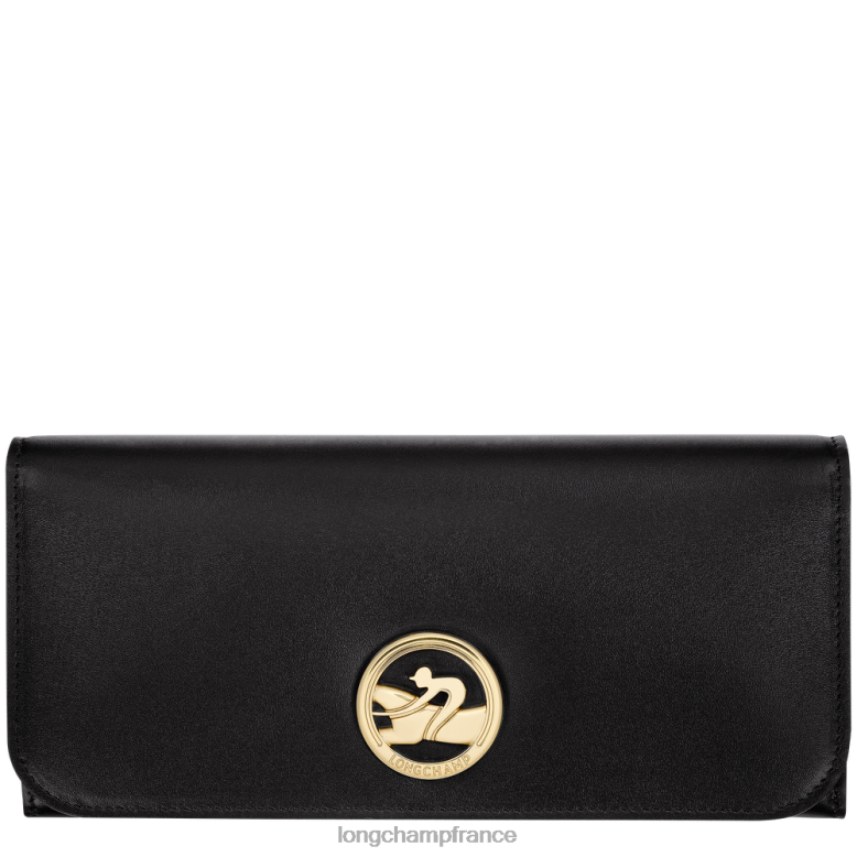 noir femmes portefeuille continental box-trot maroquinerie Longchamp Z6ZTP558