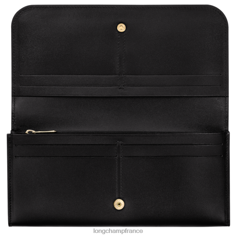 noir femmes portefeuille continental box-trot maroquinerie Longchamp Z6ZTP558