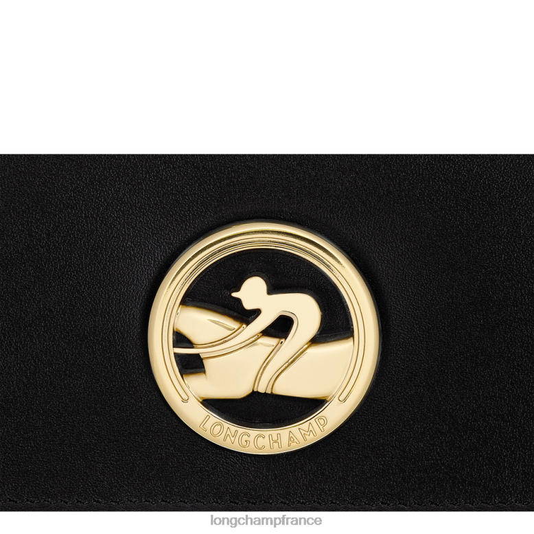 noir femmes portefeuille continental box-trot maroquinerie Longchamp Z6ZTP558