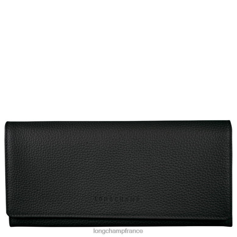noir femmes portefeuille continental le foulonne maroquinerie Longchamp Z6ZTP602