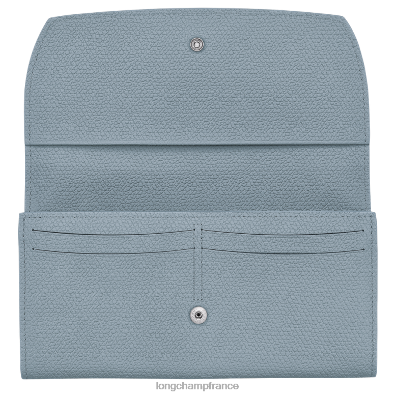 nuage bleu femmes portefeuille continental roseau maroquinerie Longchamp Z6ZTP591