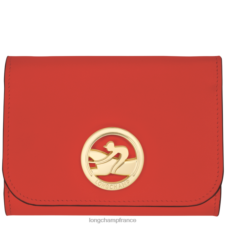 orange femmes portefeuille box-trot maroquinerie Longchamp Z6ZTP555