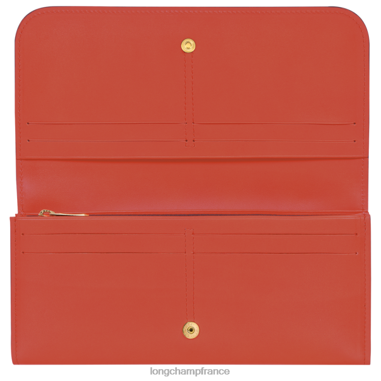 orange femmes portefeuille continental box-trot maroquinerie Longchamp Z6ZTP559