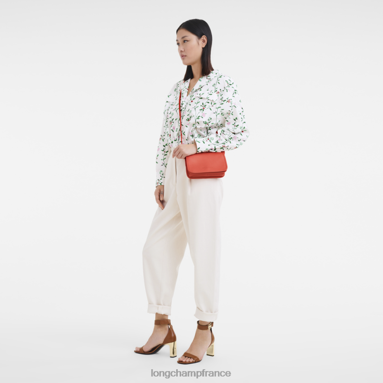 orange femmes portefeuille le foulonne sur chaîne maroquinerie Longchamp Z6ZTP328
