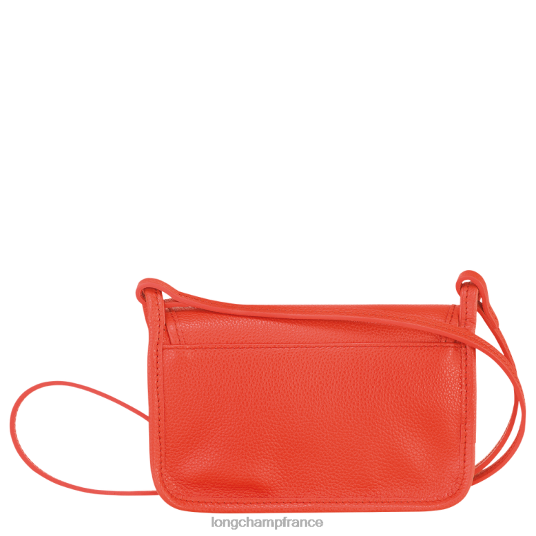 orange femmes portefeuille le foulonne sur chaîne maroquinerie Longchamp Z6ZTP328