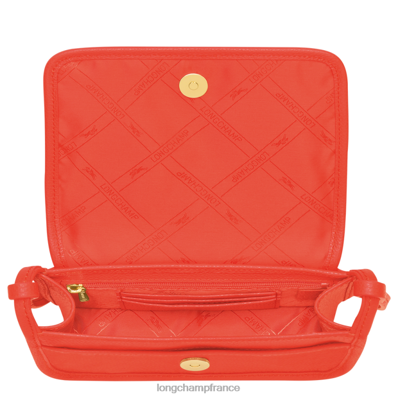 orange femmes portefeuille le foulonne sur chaîne maroquinerie Longchamp Z6ZTP328