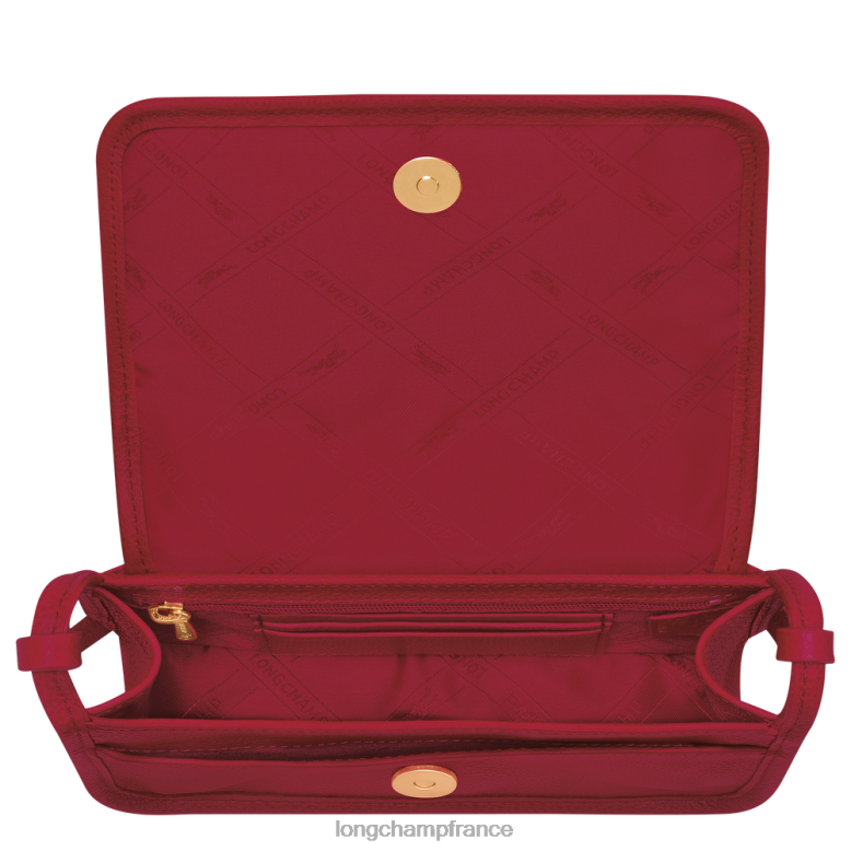 rouge femmes portefeuille le foulonne sur chaîne maroquinerie Longchamp Z6ZTP330