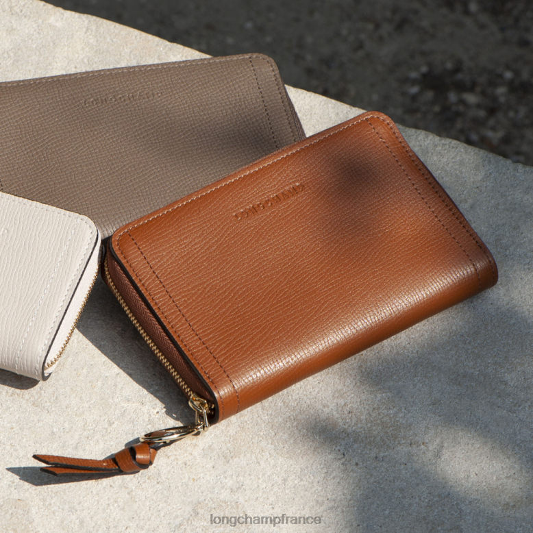 taupe femmes portefeuille de boîte aux lettres maroquinerie Longchamp Z6ZTP615