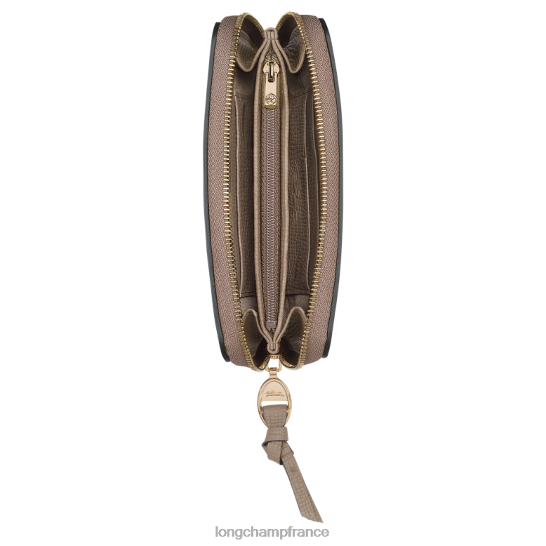 taupe femmes portefeuille de boîte aux lettres maroquinerie Longchamp Z6ZTP615