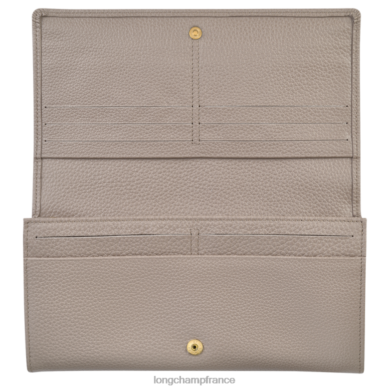 tourterelle femmes portefeuille continental le foulonne maroquinerie Longchamp Z6ZTP612