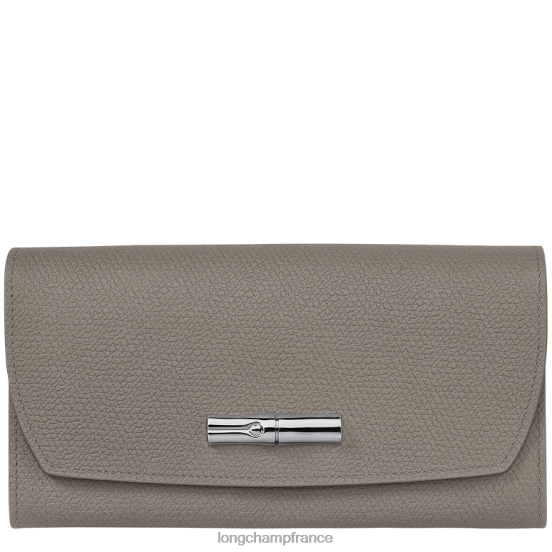 tourterelle femmes portefeuille continental roseau maroquinerie Longchamp Z6ZTP592