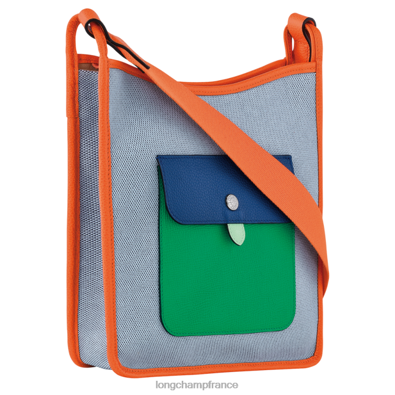 bleu/orange femmes le foulonne sac bandoulière zippé Sacs Longchamp Z6ZTP260