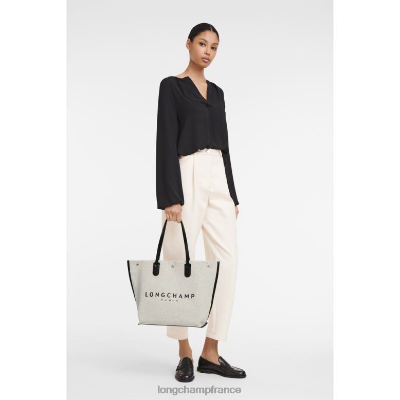 écru femmes sac cabas roseau Sacs Longchamp Z6ZTP381