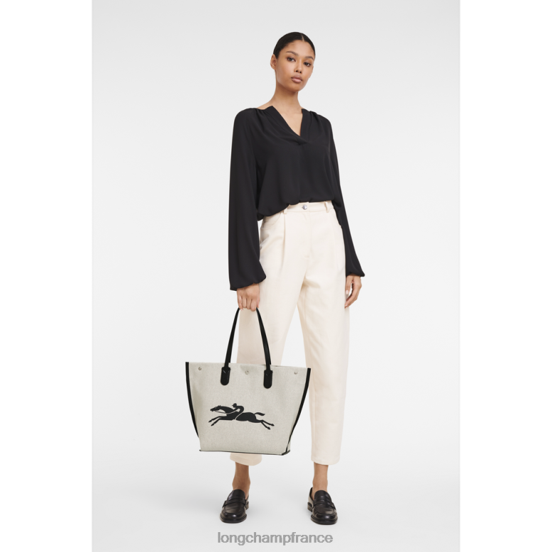 écru femmes sac cabas roseau Sacs Longchamp Z6ZTP381