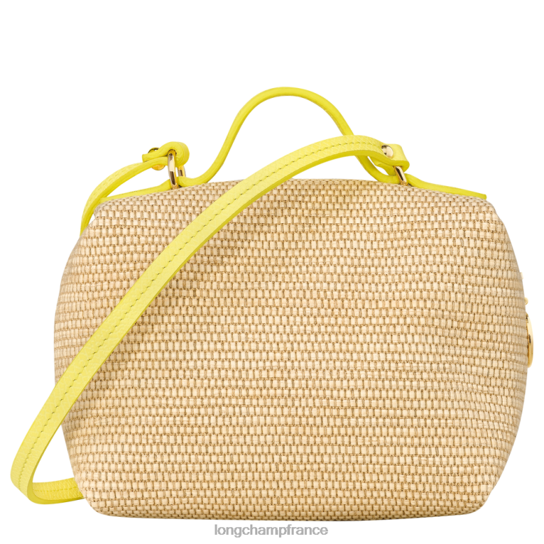 jaune femmes le panier pliable vanity Sacs Longchamp Z6ZTP27