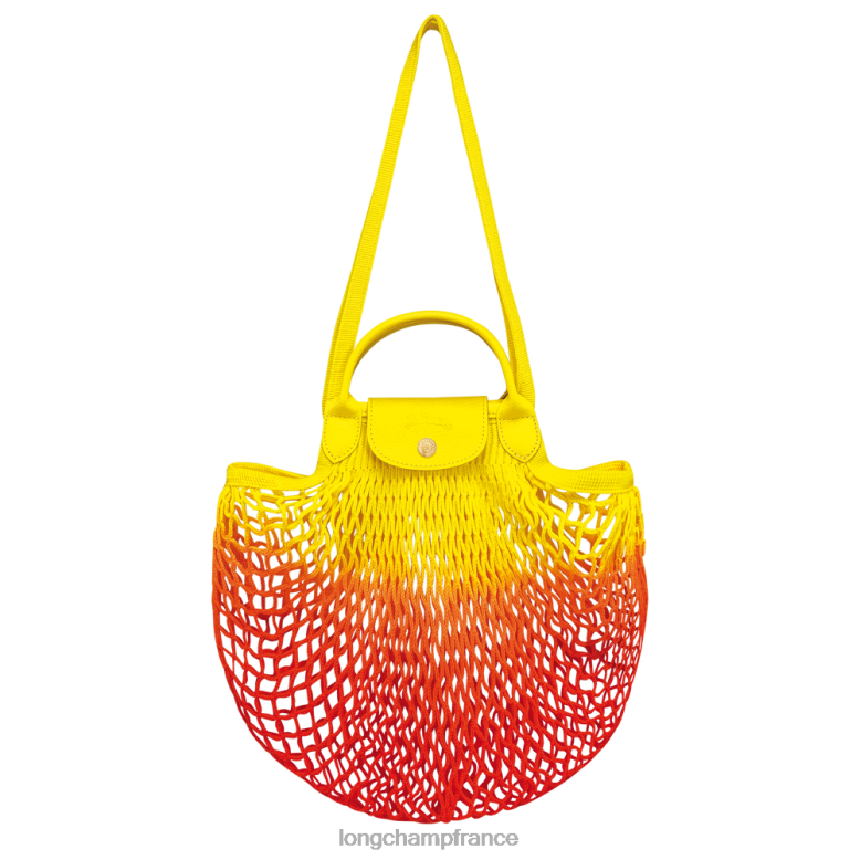 jaune orange femmes sac en filet le pliage Sacs Longchamp Z6ZTP8