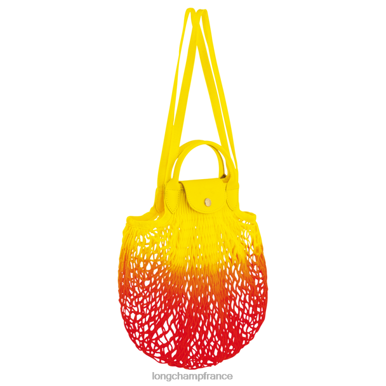 jaune orange femmes sac en filet le pliage Sacs Longchamp Z6ZTP8