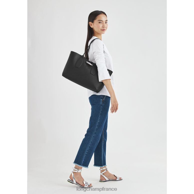 noir femmes sac cabas roseau Sacs Longchamp Z6ZTP368