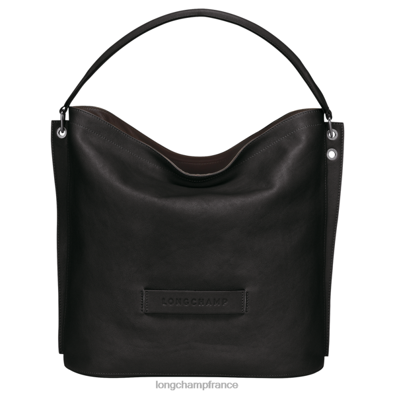 noir femmes sac hobo 3d Sacs Longchamp Z6ZTP398