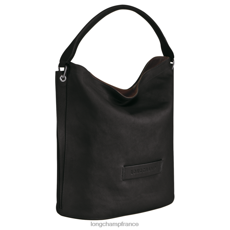 noir femmes sac hobo 3d Sacs Longchamp Z6ZTP398