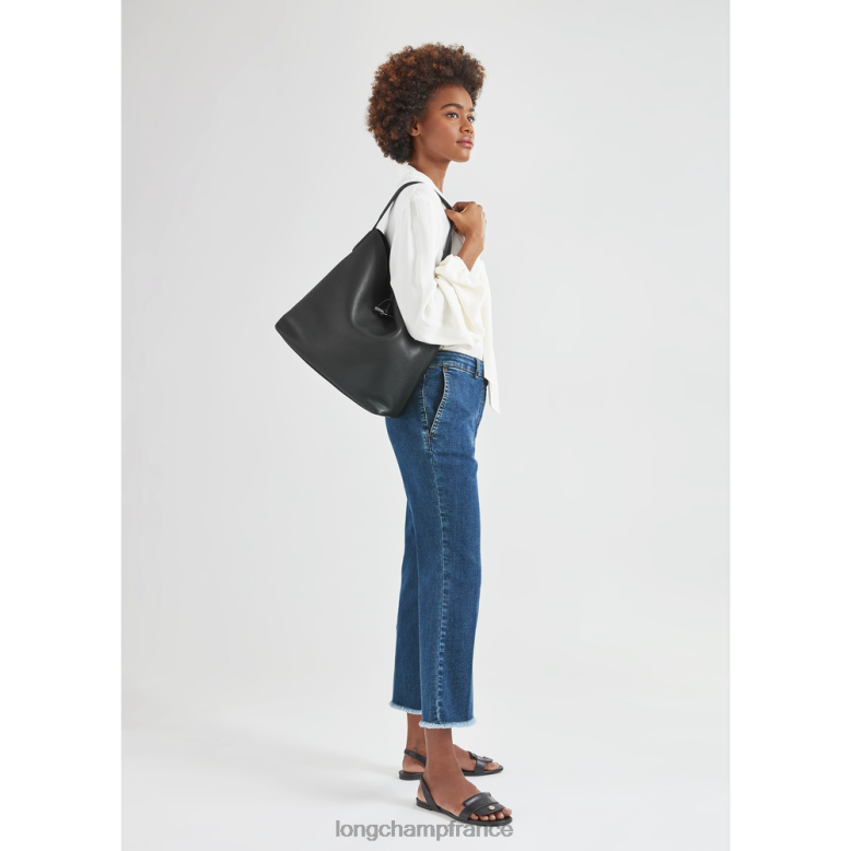 noir femmes sac hobo essentiel roseau Sacs Longchamp Z6ZTP356