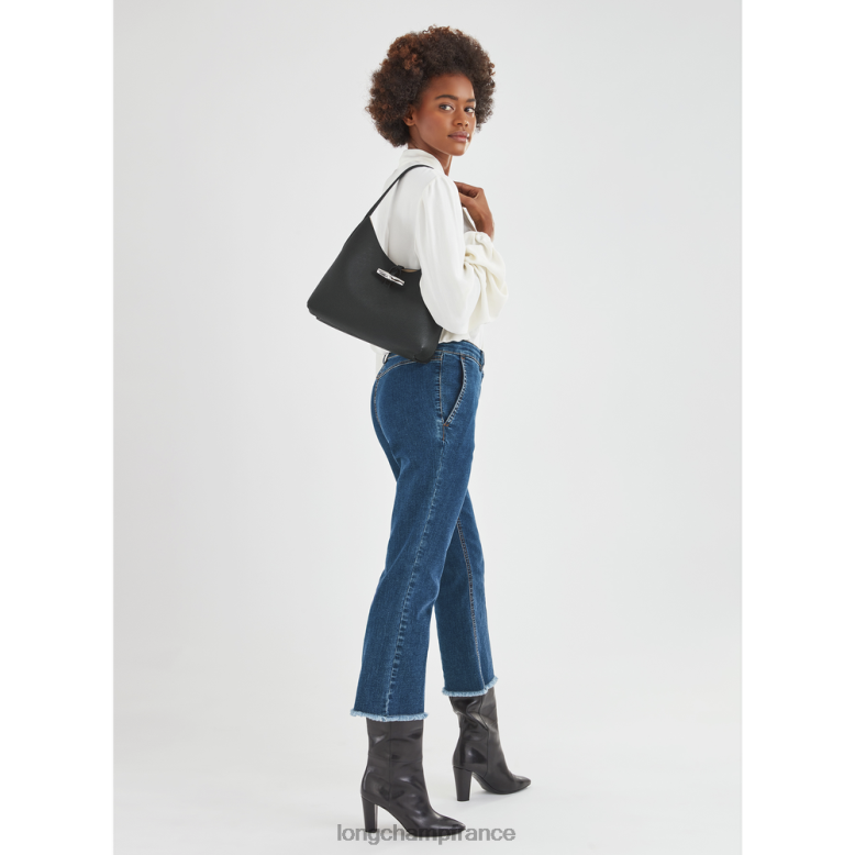noir femmes sac hobo roseau Sacs Longchamp Z6ZTP375
