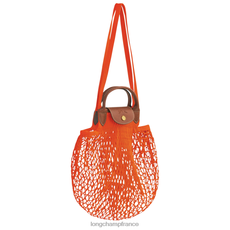 orange femmes sac en filet le pliage Sacs Longchamp Z6ZTP3