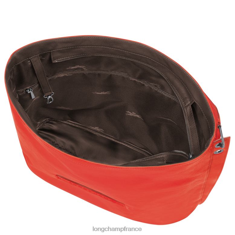 orange femmes sac hobo 3d Sacs Longchamp Z6ZTP401