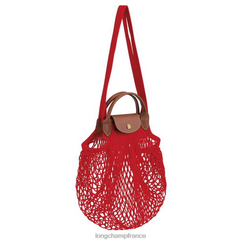 rouge femmes sac en filet le pliage Sacs Longchamp Z6ZTP4