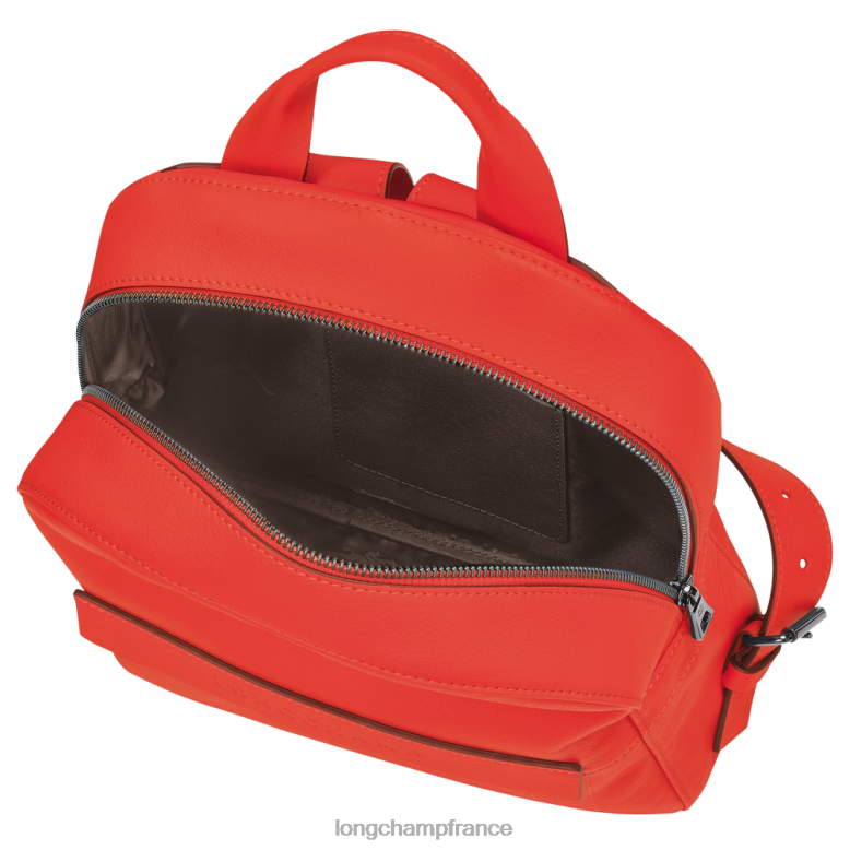orange femmes sac à dos 3D Sacs Longchamp Z6ZTP433